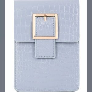 🌷NEW🌷Blue Vegan Embossed Crossbody